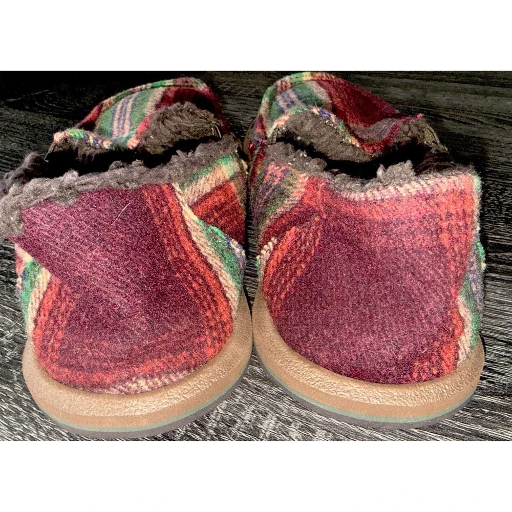New Sz 5 Sanuk‎ Vagabond Sidewalk Surfer 50% Wool Loafer Shoes Slippers Youth